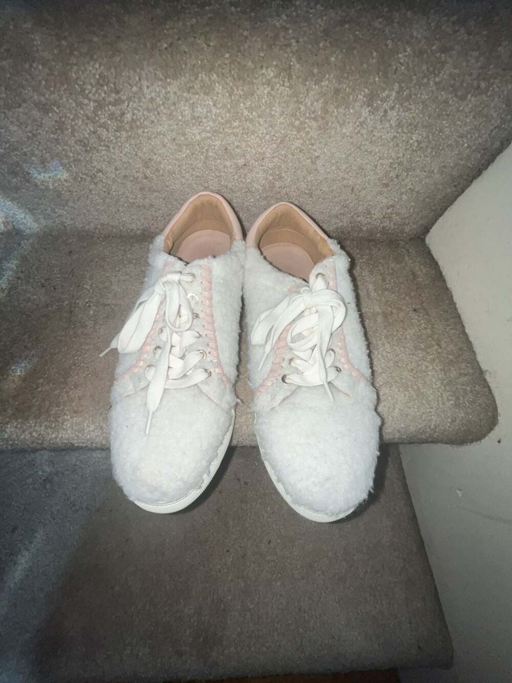 Jack Rogers Whitney Faux Shearling Low Top Sneakers with Daisy Detail